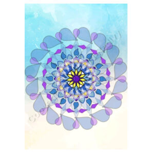 Men's Lowdown Singlet-Mandala azura Design