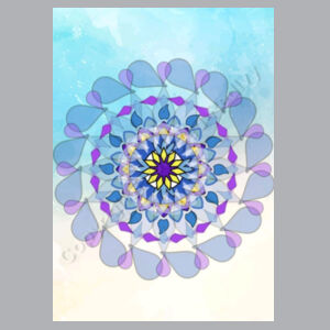 Women's Yes Racerback Singlet-Mandala azura Design