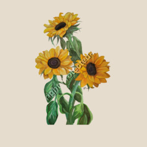 Heavy Duty Canvas Tote with Gusset-Sunflower  Design