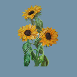 Denim Carrie Tote-Sunflower  Design