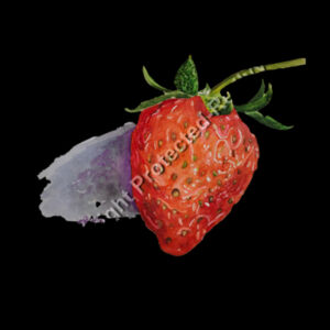 Kids Outline Tee-Strawberry Design