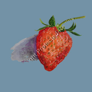 Denim Carrie Tote-Strawberry Design