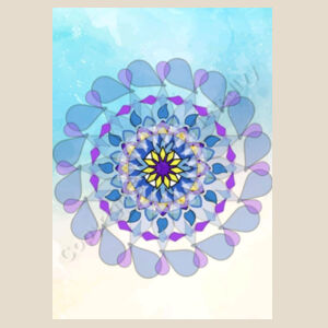 Heavy Duty Canvas Tote with Gusset -Azura Mandala Design