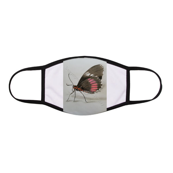 Black butterfly  - Flat Face Mask Thumbnail
