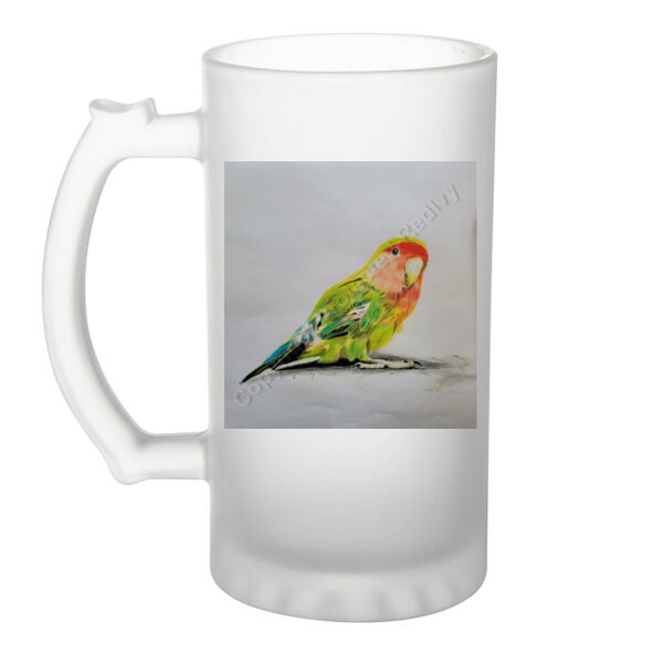 Parakeet- Frosted Glass Beer Mug Thumbnail