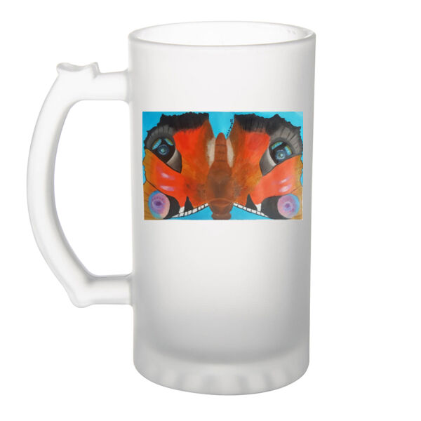 Frosted Glass Beer Mug-Abstract Thumbnail