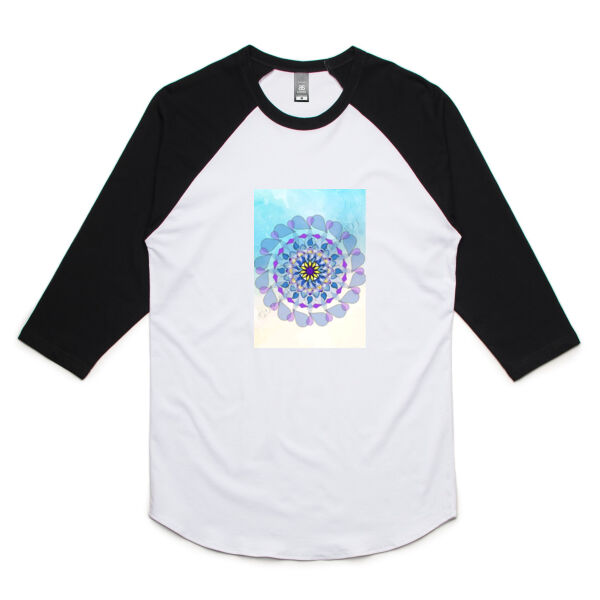 Men's Raglan Tee-Mandala Azura Thumbnail