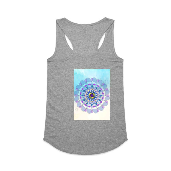Women's Yes Racerback Singlet-Mandala azura Thumbnail