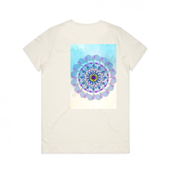 Women's Maple Organic Tee-Mandala Azura Thumbnail