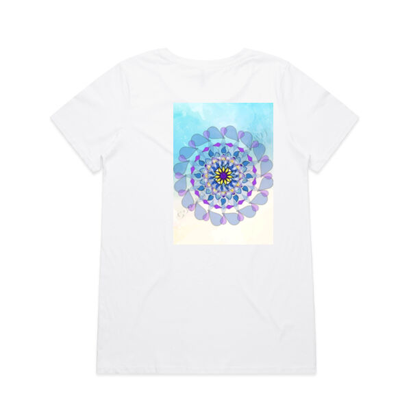 Women's Shallow Scoop Tee-Mandala Azura Thumbnail