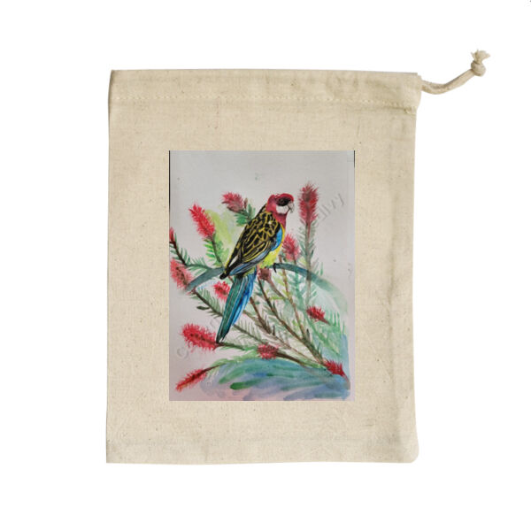 Small Calico Bag-Rosella  Thumbnail