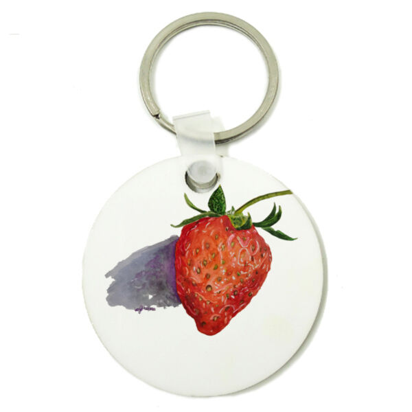 Round Key Ring-Strawberry Thumbnail