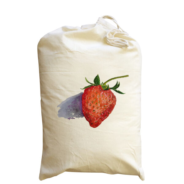Medium Calico Santa Sack-Strawberry Thumbnail