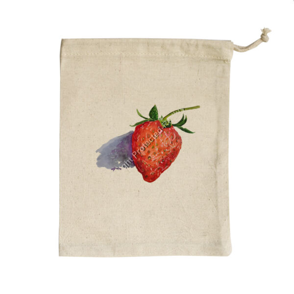 Small Calico Bag-Strawberry Thumbnail