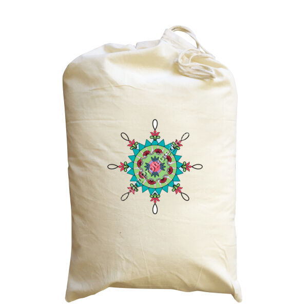 Medium Calico Santa Sack-Mandala Star Thumbnail