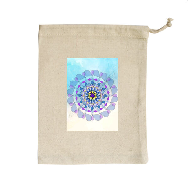 Small Calico Bag- mandala azura Thumbnail