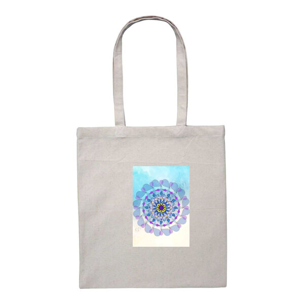 Heavy Duty Canvas Tote with Gusset -Azura Mandala Thumbnail